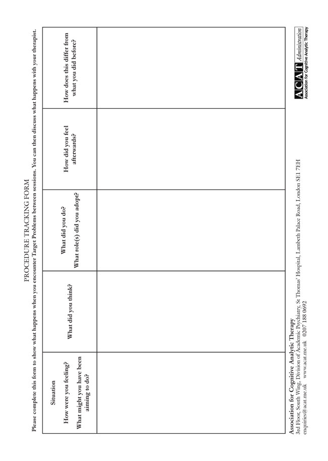 procedure tracking form